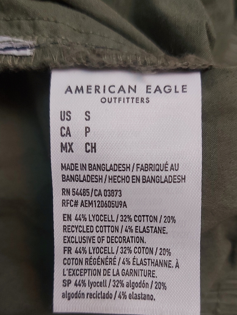 American Outfitters Olive Green Cargo Pants Wide Leg Utility S - Picture 6 of 11